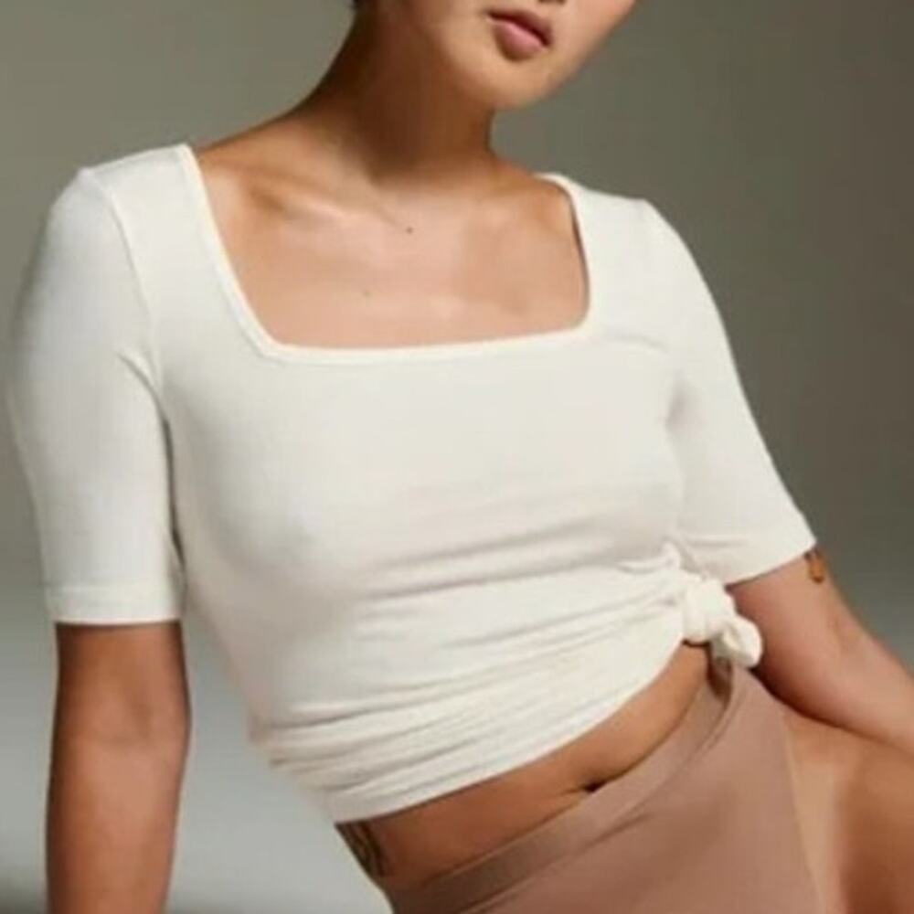 NWT Universal Standard Womens 6X Foundation Short Sleeve Square Neck Tee Top